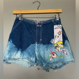 The Powerpuff Girls Ombre Denim Shorts - Blue